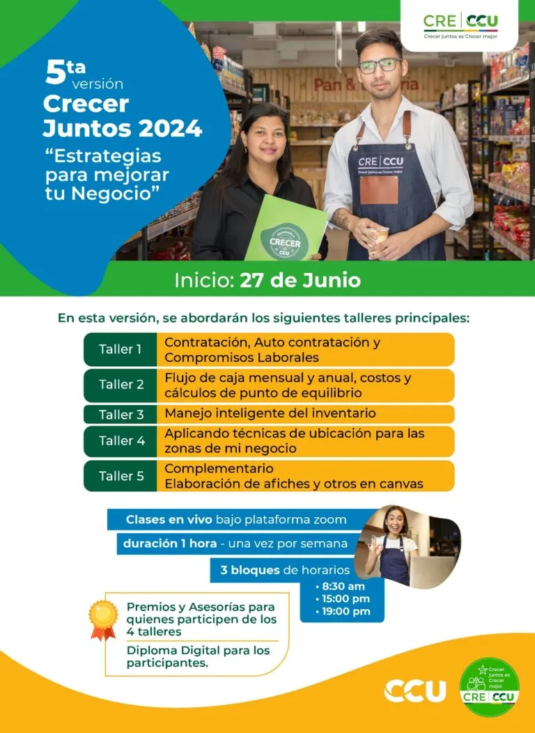 Afiche de la quinta versión del programa Crecer Juntos