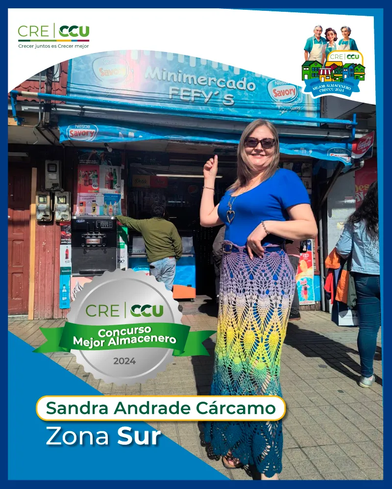 Fotografía de la finalista de la zona Sur del Concurso Mejor Almacenero CRECCU 2024