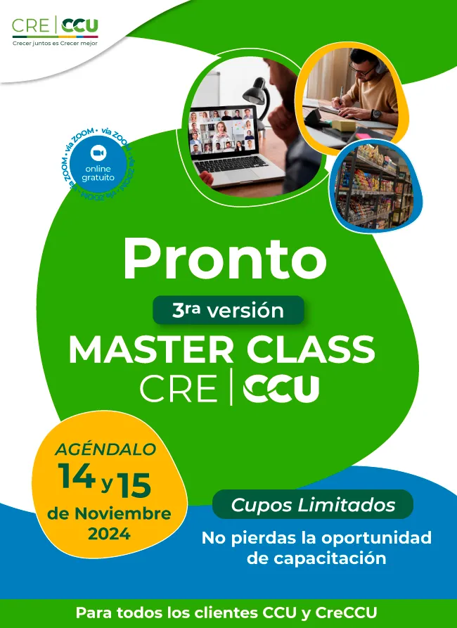 Invitación para inscribirse en la Master Class Tu Negocio Conectado
